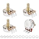 Banworks Brass A500K M8 Thread Full Sized Guitar Pots Metric 18-Spline Pots