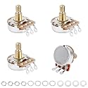 Banworks Brass B250K M8 Thread Full Sized Guitar Pots Metric 18-Spline Pots