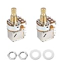 Banworks Full Brass 3/8" Thread Guitar Push Push Pots B250K 18-Spline Pots