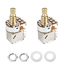 Banworks Full Brass 3/8" Thread Guitar Push Push Pots B500K 18-Spline Pots