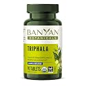 Banyan Botanicals Organic Triphala Tablets - Gentle Daily Digestion & Colon Cleanse Support - Amla, Haritaki, Bibhitaki - Healthy Elimination, Detox & Gut Microbiome - 90 Tablets - Non-GMO, Vegan*
