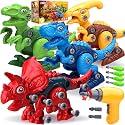 BAODLON Dinosaur Toys for 3 4 5 6 7 Year Old Boy, Take Apart Dinosaur Toys for Kid 3-5 5-7 Building Toy with Electric Drill, Learning Educational STEM Construction Toy Christmas Birthday Gift Boy Girl
