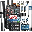 BAOFENG BF-5RH PRO GPS 10Ｗ Ham Handheld Radio, Multi-Band Long Range Two-Way Radio with 18.89'' Tactical Antenna with 2PCS CH340 USB Programming Cable
