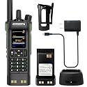 BAOFENG DM-32 DMR Radio 10W High Power Walkia Talkie GPS/APRS Two Way Raido USB-C Charging Multi-Band FM/AM Wakkie Talkie DM32 with Radio Cases (Green)