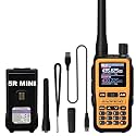BAOFENG UV-5R Mini Two Way Radio BF-5R Mini Walkie Talkie Wireless Power Adjustable Tiny Size Frequency Copy 999 Channels Type-C Portable Ham Walkie Talkie (Orange)