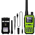 BAOFENG UV-5R Mini Two Way Radio BF-5R Mini Walkie Talkie Wireless Power Adjustable Tiny Size Frequency Copy 999 Channels Type-C Portable Ham Walkie Talkie (Green)