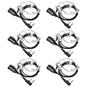 BAOFENG Walkie Talkies Earpiece with Mic Radio Earpiece for Walkie-Talkie 2 Pin Headset K5 Plus 5RM BF-888S UV-5R BF-F8HP PRO AR-152 UV-17R UV-21R DM-32 UV-32 Two Way Radio (6Pack)