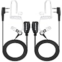 BAOFENG Walkie Talkies Earpiece with Mic Radio Earpiece for Walkie-Talkie 2 Pin Headset K5 Plus 5RM BF-888S UV-5R BF-F8HP PRO AR-152 PRO UV-5R MINI UV-21R DM-32Two Way Radio (2 Pack)