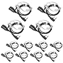 BAOFENG Walkie Talkies Earpiece with Mic Radio Earpiece for Walkie-Talkie 2 Pin Headset K5 Plus 5RM BF-888S UV-5R BF-F8HP PRO AR-152 UV-17R UV-21R DM-32 UV-32 Two Way Radio (12 Pack)