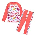 BAOHULU Girls Two Piece Swimsuit Long Sleeve Rash Guard for 2-14 Years