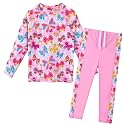 BAOHULU Girls Two Piece Swimsuit Long Sleeve Rash Guard for 2-14 Years