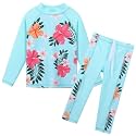 BAOHULU Girls Two Piece Swimsuit Long Sleeve Rash Guard for 2-14 Years