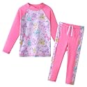BAOHULU Girls Two Piece Swimsuit Long Sleeve Rash Guard for 2-14 Years