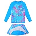 BAOHULU Girls Two-Piece Swimsuits Long Sleeve Rash Guard Bathing Suit 2-14Y