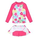 BAOHULU Girls Two-Piece Swimsuits Long Sleeve Rash Guard Bathing Suit 2-14Y