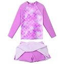 BAOHULU Girls Two-Piece Swimsuits Long Sleeve Rash Guard Bathing Suit 2-14Y