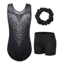 BAOHULU Gymnastics Leotards for Toddler Girls Shiny Lace Spliced Dance Outfit Athletic Apparel