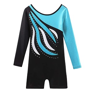 baohulu leotard for toddler girls gymnastics shorts sparkle embroidery tank biketards one piece