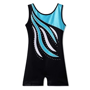 baohulu leotard for toddler girls gymnastics shorts sparkle embroidery tank biketards one piece