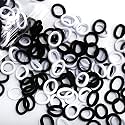 BAOLI Cotton Toddler Hair Ties for Girls and Kids, Black and White, 200PCS