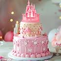Baquler 4.8" 3D Princess Castle Cake Topper with Nightlight, Pink