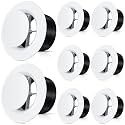 Baquler 8 Pcs 8 Inch Soffit Vent, Adjustable Round Air Vent Cover, White