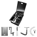Bar sink,17.32 x 12.6 x 7.87 Inch Black Single Bowl Stainless Steel Topmount Outdoor RV Kitchen Sink with Speed Reducer Cover and Folding Faucet