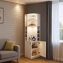 Bar Unit | Burgh Bar Unit for Home/Bar Engineered Wood Bar Cabinet | Finish Color - White | Knock Down