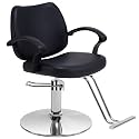 Barber Salon Chair with Hydraulic Pump, 6.1'' Adjustable Height Barber Styling Chairs, 360° Swivel Hydraulic Haircut Chairs, Thick Seat, Braiding Salon Chair for Hair Stylist Barbershop &amp; Home