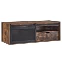 BarberPub Wall Mount Station with 3 Metal Tool Holders 2503 (Rust Brown)