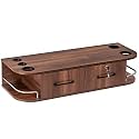 BarberPub Wall Mount Styling Station with Lockable Drawer (Brown)
