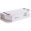 BarberPub Wall Mount Styling Station with Lockable Drawer (White)
