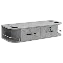 BarberPub Wall Mount Styling Station with Lockable Drawer(Gold&amp;Grey)