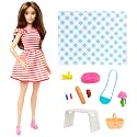 Barbie Doll Set with Clothes & Accessories, Pink Passport Paris Adventures, Includes Brunette Doll & Picnic Pieces