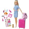 Barbie Dreamhouse Adventures Doll & Accessories, Travel Set with Blonde Fashion Doll, Puppy & 10+ Pieces, Suitcase Opens & Closes