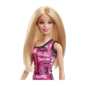 BARBIE Fashion Doll with Straight Blonde Hair Wearing Removable Pink Dress & Shoes