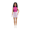 BARBIE Fashionistas Doll #215 with Black Straight Hair & Accessories