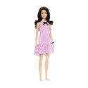 BARBIE Fashionistas Doll #224 with Black Hair, Pink Gingham Dress & Accessories