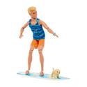 BARBIE Ken Doll with Surfboard and Pet Puppy with Themed Accessories