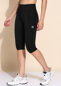 barbora solid women black tights