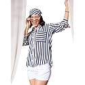barcino Pink Multi Stripes Pocket Detail Oversized