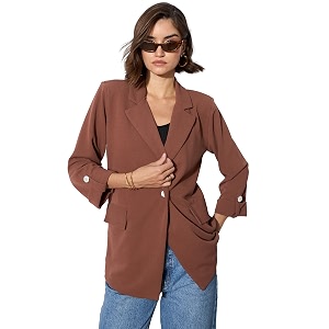 barcino Womens Roll-Up Detail in Sleeve