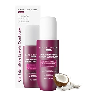 bare anatomy curl-boosting cream leave-in conditioner  get curls with 2x frizz protection  enriched with coconut oil hyaluronic acid amp castor oil  get smoother healthy amp glossy hair  140ml