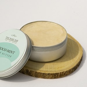 the bare bar choco mint body butter for dry skin 100gm  48hrs intense moisturization  shea butter moisturizer with choco butter amp coconut oil  no chemicals amp parabens  for all skin types