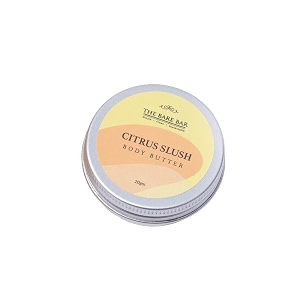 the bare bar citrus slush body butter for dry skin - 20gm  48hrs intense moisturization  shea butter moisturizer with mango butter amp rosehip oil no chemicals amp parabens  for all skin types