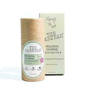 the bare bar madurai jasmine body butter stick for dry skin - 60gm  intense moisturization  shea butter moisturizer with mango butter amp jasmine oil no chemicals amp parabens  for all skin types
