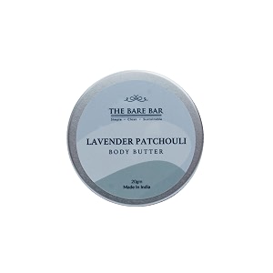 the bare bar lavender patchouli body butter for dry skin - 20 gm  intense moisturization  no chemicals amp parabens  for all skin types  men amp women
