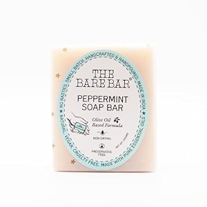 the bare bar peppermint soap bar - 100 gm  natural amp organic handmade bathing soap for men and women  paraben and sulphate free  vegan soap with essential oils