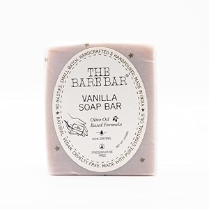 the bare bar vanilla soap bar - 100 gm  natural amp organic handmade bathing soap for men and women  paraben and sulphate free  vegan soap with essential oils