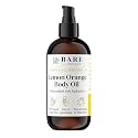BARE BOTANICS 8oz Lemon Orange Body Oil - Natural Skin and Hair Oil
